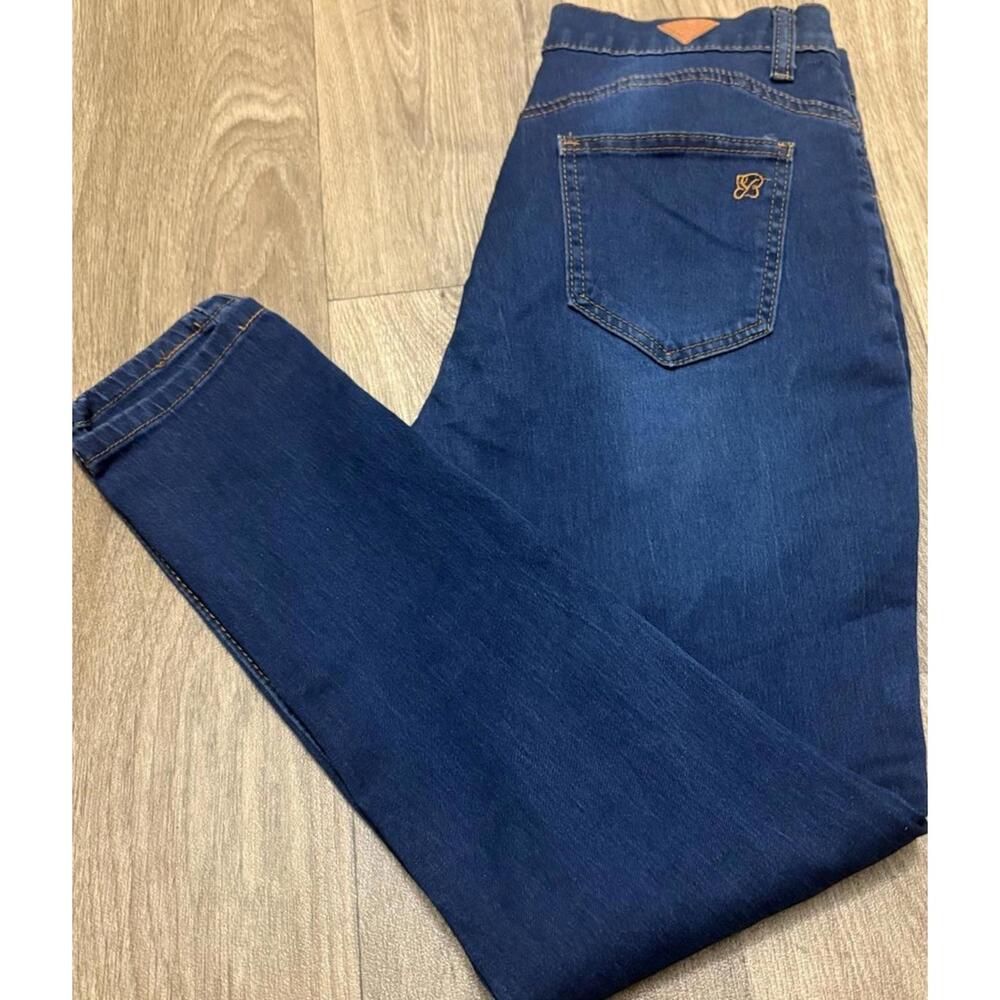 Red Bottoms Jeans Women 11/30Blue Skinny Leg Low Rise Medium Wash Stretch Preppy